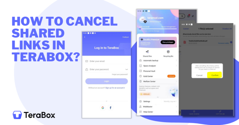 How To Cancel Shared Links In Terabox?